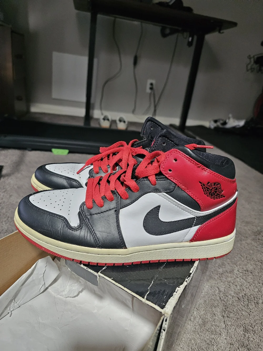 Jordan AJ1 Black Shoe Box with Pink and Yellow Accents